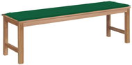 Zahradní lavice se zelenou poduškou 150 cm masivní teak, 3062843 - Zahradní lavice