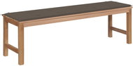 Zahradní lavice s taupe poduškou 150 cm masivní teak, 3062846 - Zahradní lavice