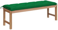 Zahradní lavice se zelenou poduškou 150 cm masivní teak, 3062858 - Zahradní lavice