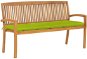 Stohovatelná zahradní lavice s poduškou 159 cm masivní teak, 3063332 - Zahradní lavice