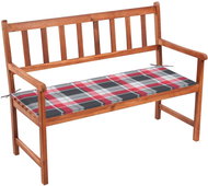 Zahradní lavice s poduškou 120 cm masivní akáciové dřevo, 3063781 - Zahradní lavice