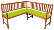 Zahradní rohová lavice s poduškami 150 cm masivní akácie, 3063806 - Zahradní lavice