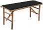 Skládací zahradní lavice s poduškou 118 cm bambus, 3063856 - Zahradní lavice