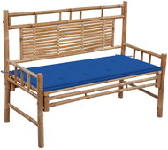 Zahradní lavice s poduškou 120 cm bambus, 3063886 - Zahradní lavice