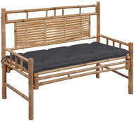Zahradní lavice s poduškou 120 cm bambus, 3063891 - Zahradní lavice
