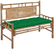Zahradní lavice s poduškou 120 cm bambus, 3063896 - Zahradní lavice