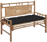 Zahradní lavice s poduškou 120 cm bambus, 3063898 - Zahradní lavice