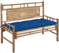 Zahradní lavice s poduškou 120 cm bambus, 3063901 - Zahradní lavice