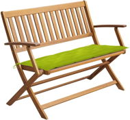 Zahradní lavice s poduškou 120 cm masivní akáciové dřevo, 3064265 - Zahradní lavice