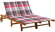 Zahradní lehátko pro 2 osoby s poduškami masivní akácie, 3061387 - Zahradní lehátko