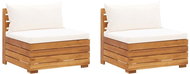 2místná zahradní pohovka s poduškami masivní akácie, 316246 - Zahradní pohovka