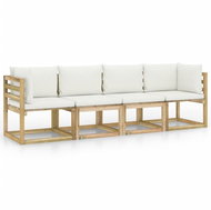 4místná zahradní pohovka s krémovými poduškami, 3064999 - Zahradní pohovka