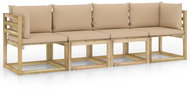 4místná zahradní pohovka s béžovými poduškami, 3065029 - Zahradní pohovka