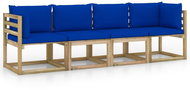 4místná zahradní pohovka s modrými poduškami, 3065239 - Zahradní pohovka