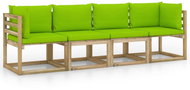 4místná zahradní pohovka s jasně zelenými poduškami, 3065269 - Zahradní pohovka