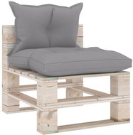 Zahradní středová pohovka z palet s poduškami borové dřevo, 3066074 - Zahradní pohovka