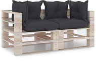 2místná zahradní pohovka z palet s poduškami borové dřevo, 3066100 - Zahradní pohovka