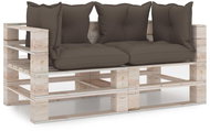 2místná zahradní pohovka z palet s poduškami borové dřevo, 3066101 - Zahradní pohovka