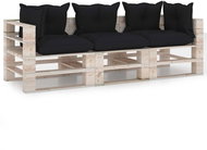 3místná zahradní pohovka z palet s poduškami borové dřevo, 3066114 - Zahradní pohovka