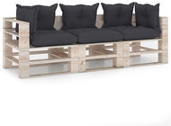 3místná zahradní pohovka z palet s poduškami borové dřevo, 3066115 - Zahradní pohovka