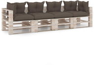 4místná zahradní pohovka z palet s poduškami borové dřevo, 3066131 - Zahradní pohovka