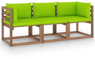 3místná zahradní pohovka z palet světle zelené podušky borovice , 3067295 - Zahradní pohovka