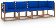 4místná zahradní pohovka z palet+podušky impregnovaná borovice, 3067342 - Zahradní pohovka