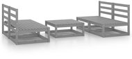 5dílná zahradní sedací souprava šedá masivní borovice, 3075241 - Zahradní pohovka
