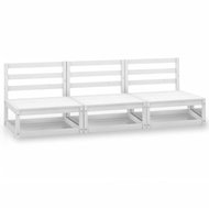 3místná zahradní pohovka bílá masivní borovice, 3075300 - Zahradní pohovka