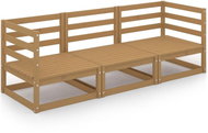 3místná zahradní pohovka medově hnědá masivní borovice, 3075322 - Zahradní pohovka