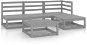 5dílná zahradní sedací souprava šedá masivní borovice, 3075491 - Zahradní nábytek