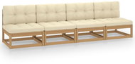 4místná pohovka s poduškami masivní borovice, 3076392 - Zahradní pohovka