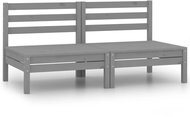 2místná zahradní pohovka šedá masivní borovice, 3082374 - Zahradní pohovka