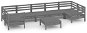 8-dielna záhradná sedacia súprava sivá masívna borovica, 3083531 - Záhradný nábytok