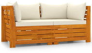 2místná zahradní pohovka s poduškami masivní akácie, 3087287 - Zahradní pohovka