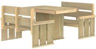 3-dielna záhradná jedálenská súprava impregnované borovicové drevo, 3096611 - Záhradný nábytok