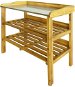 Záhradný stôl Presadzovací stolík s 2 policami masívna akácia a zinok, 43795 - Zahradní stůl