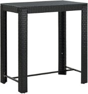Zahradní barový stůl černý 100 × 60,5 × 110,5 cm polyratan, 45874 - Zahradní stůl