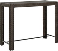 Zahradní barový stůl hnědý 140,5 × 60,5 × 110,5 cm polyratan, 45876 - Zahradní stůl