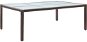 Vonkajší jedálenský stôl hnedý 200 × 150 × 74 cm polyratan, 46128 - Záhradný stôl
