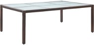 Vonkajší jedálenský stôl hnedý 200 × 150 × 74 cm polyratan, 46128 - Záhradný stôl