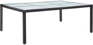 Záhradný jedálenský stôl čierny 200 × 150 × 74 cm polyratan, 46129 - Záhradný stôl