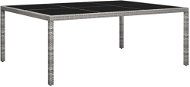 Vonkajší jedálenský stôl sivý 200 × 150 × 74 cm polyratan, 46130 - Záhradný stôl