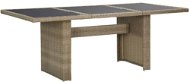 Záhradný jedálenský stôl hnedý 200 × 100 × 74 cm sklo a polyratan, 310141 - Záhradný stôl