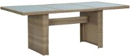Záhradný jedálenský stôl hnedý 200 × 100 × 74 cm sklo a polyratan, 310142 - Záhradný stôl