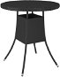 Záhradný stôl čierny 70 × 70 × 73 cm polyratan, 310465 - Záhradný stôl