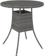Záhradný stôl čierny 70 × 70 × 73 cm polyratan, 310469 - Záhradný stôl