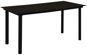 Záhradný jedálenský stôl čierny 150 × 80 × 74 cm oceľ a sklo, 312162 - Záhradný stôl