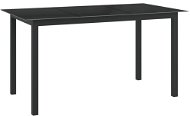 Zahradní stůl černý 150 × 90 × 74 cm hliník a sklo, 312201 - Zahradní stůl