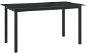 Záhradný stôl čierny 150 × 90 × 74 cm hliník a sklo, 312201 - Záhradný stôl